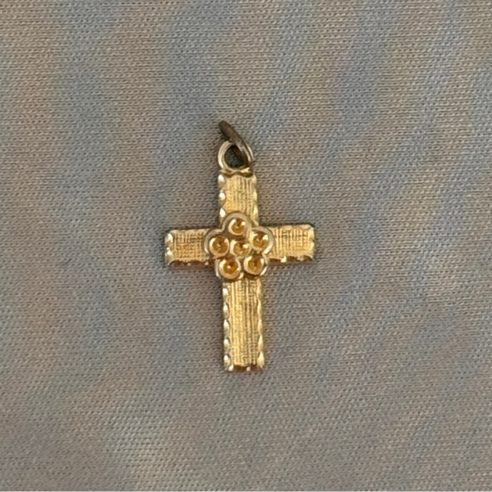 Gold Cross Charm